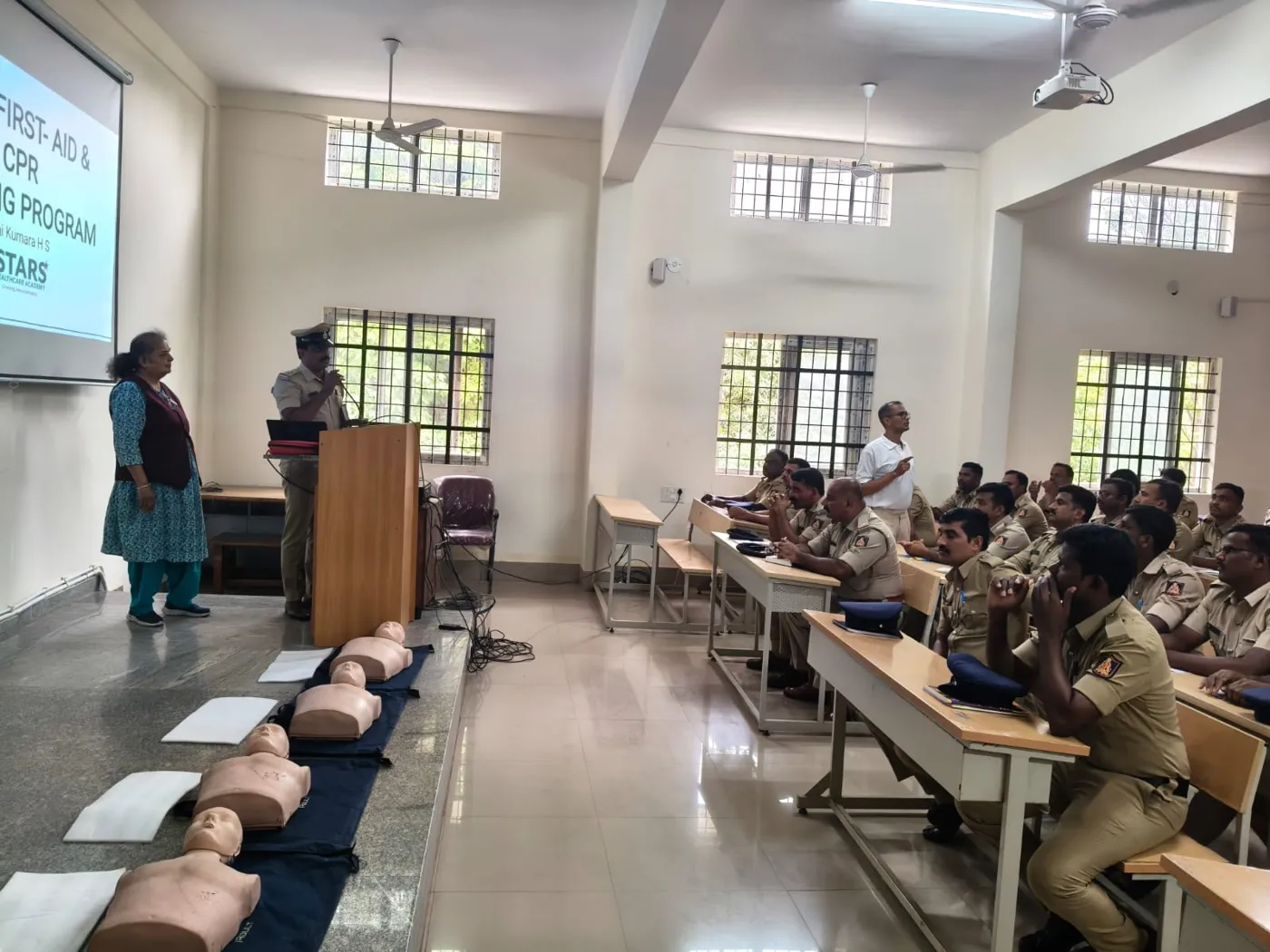 Instructor leading a classroom training session