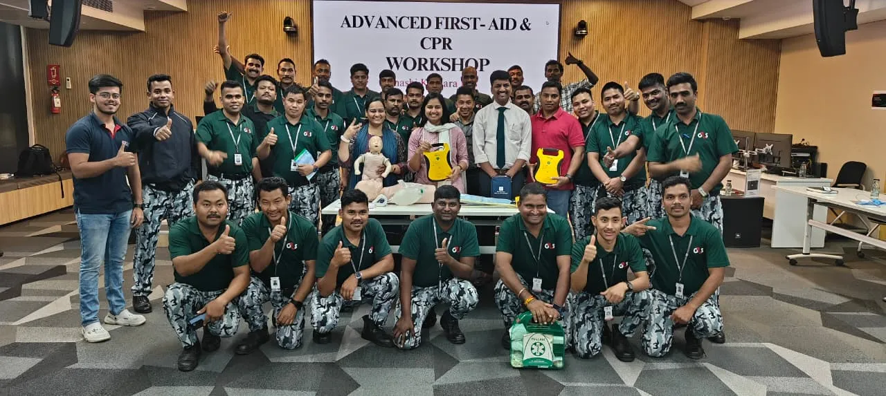 Participants of an advanced first-aid and CPR workshop